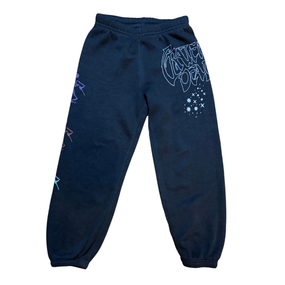 Rowdy Sprout Girls Black Grateful Dead Sweatpants size 8 excellent condition